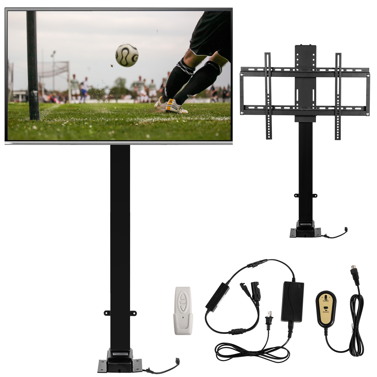 Motorized TV Lift Stroke Length 39.4 Inches Motorized TV Mount Fit For 32-70 Inch TV Lift With Remote Control Height Adjustable 28.74-68.11 Inch,Load Capacity 154 Lbs_voghion.com
